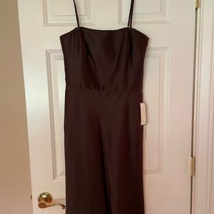 Ann Taylor Brown Silk Strapless Dress